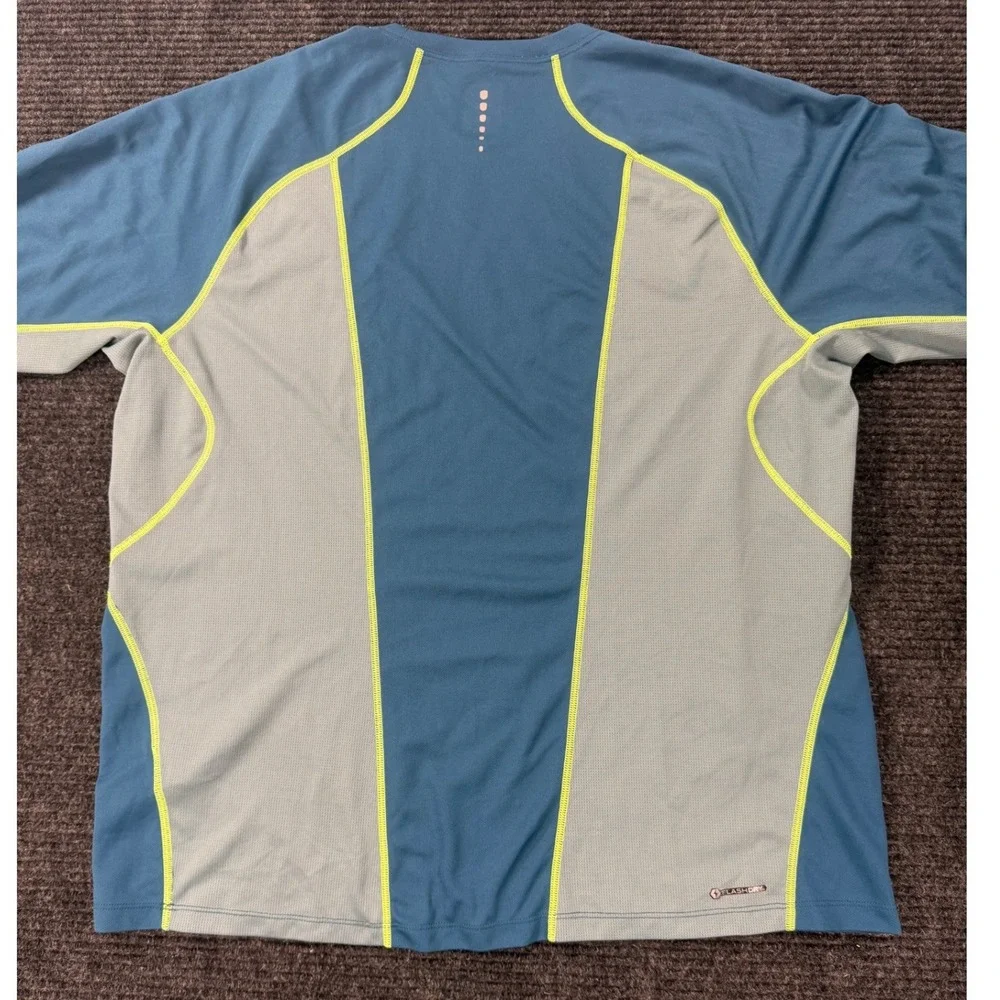 The North Face Mens FlashDry Long Sleeve Running Shirt Blue Gray XL A1HH